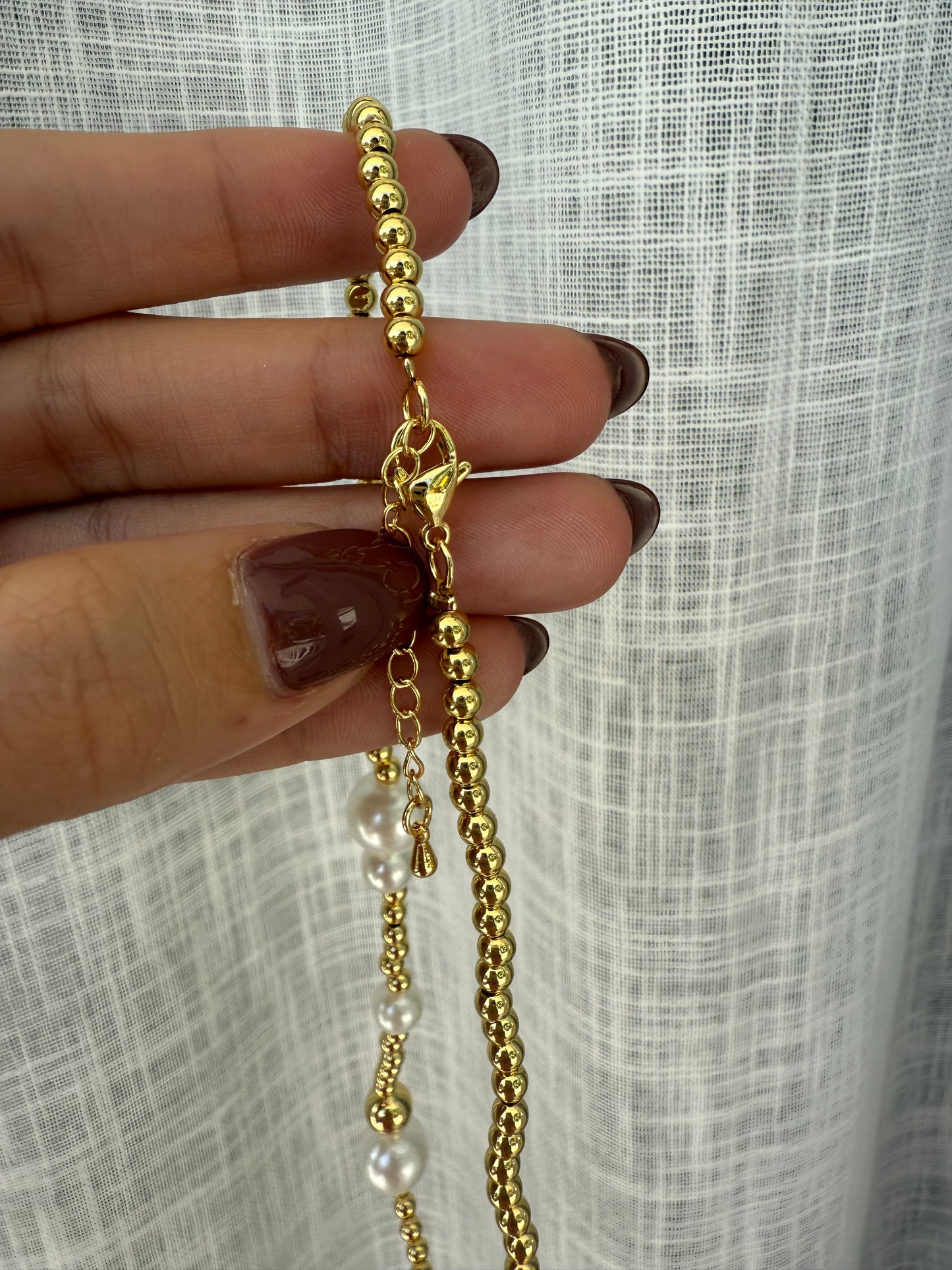 Golden Pearl Necklace